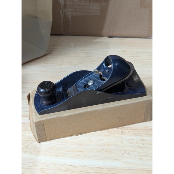 Stanley No. 220 Block Plane Vintage USA Made w/ Original Box 7" Carpenter Tool - Picture 8 of 16